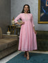 AAHELI BLUSH PINK WHISPERING PETALS MUSLIN DRESS AAHELI BLUSH PINK WHISPERING PETALS MUSLIN DRESS